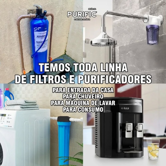 Filtros para entrada da casa, chuveiro e máquina de lavar